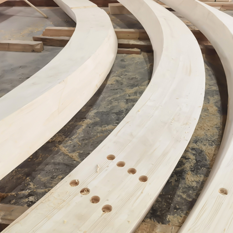 স্প্রুস বাঁকা Glulam